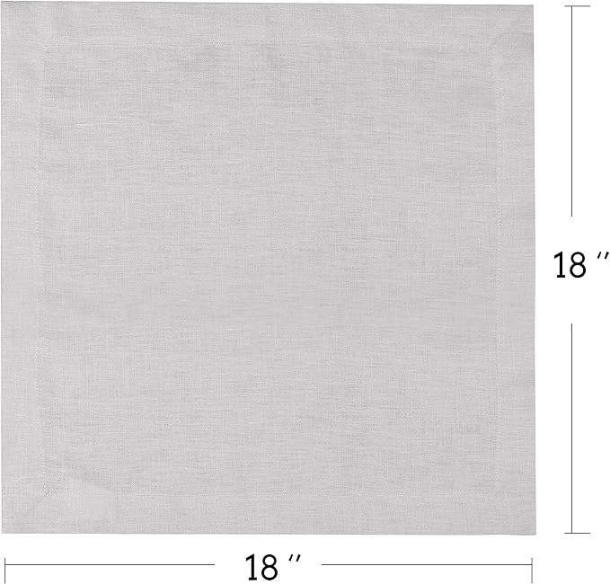 KNOKNO Handmade Organic Hemp Napkins ??Set of 4, 18 x 18 Inches | Premium Artisan Table Linens, Sustainable 4-Month Growth Hemp, Durable & Soft for Christmas,Thanksgiving,New Year