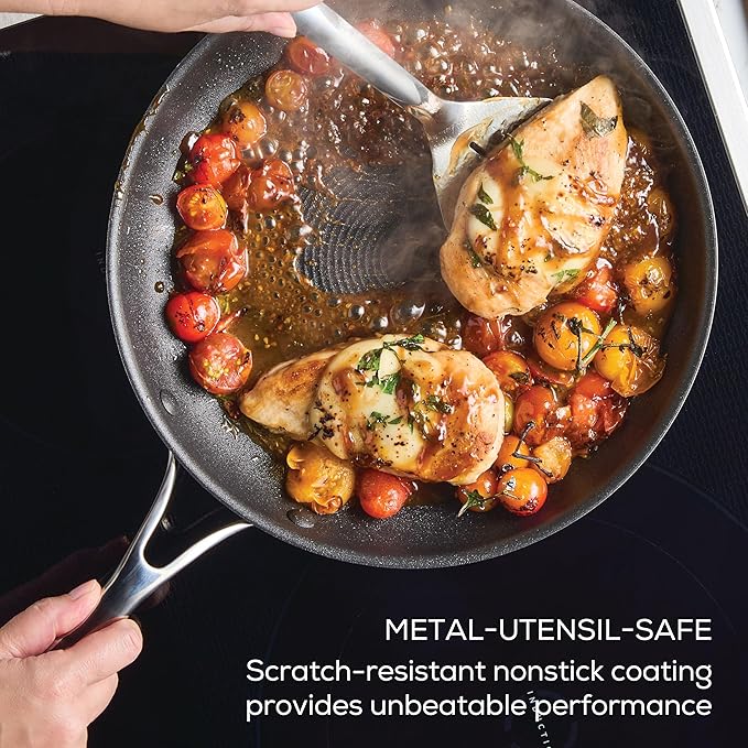 Circulon C1 Series Stainless Steel Nonstick Cookware Set - 11-Piece ??Induction Pots & Pans Set with ScratchDefense, Metal Utensil Safe