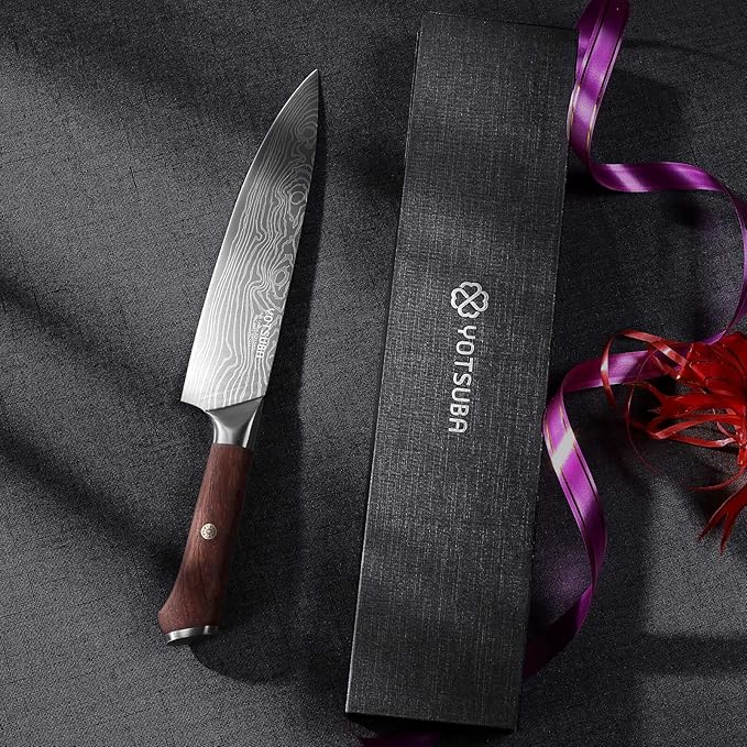 YOTSUBA Chef Knife-8 Inch Japanese Gyuto Kitchen Knife Chef?셲 Knife German High Carbon Stainless Steel Ergonomic Handle Essentials Sharp Gifts for Mom&Dad With Premium Gift Box