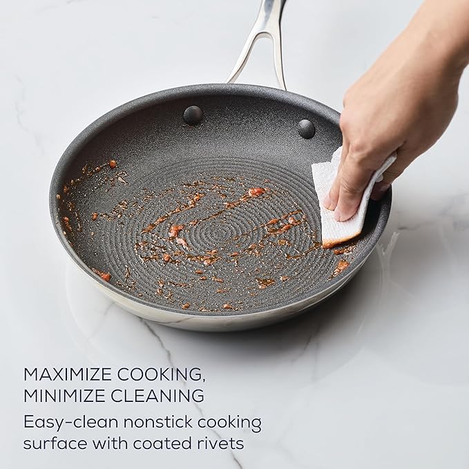 Circulon C1 Series Stainless Steel Nonstick Cookware Set - 11-Piece ??Induction Pots & Pans Set with ScratchDefense, Metal Utensil Safe