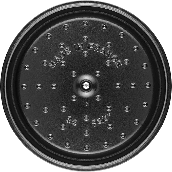 staub La Cocotte Round 40501-412 Pico Cocotte Round Campagne 9.4 inches (24 cm) Large, Both Handed Castings, Enameled Pot, Induction Compatible, Japanese Authentic Product with Serial Number