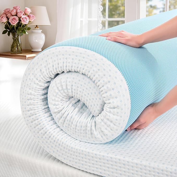 SyMax Full Mattress Topper, High Density Memory Foam Bed Topper with Breathable Removable Cover, CertiPUR-US Certified, 3 Inch