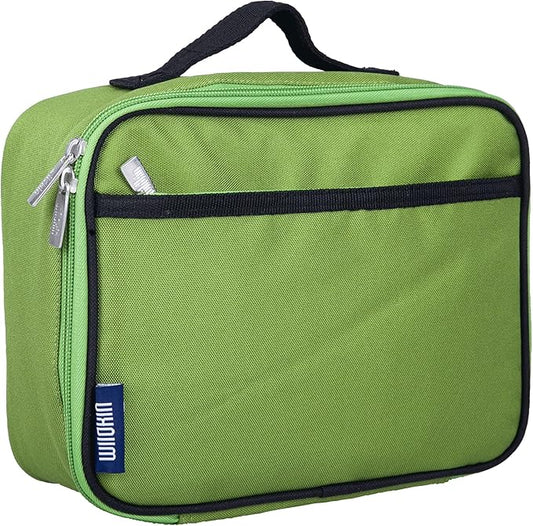 Wildkin Kids Insulated Lunch Box ??Durable and Reusable for School & Travel - Parrot Green