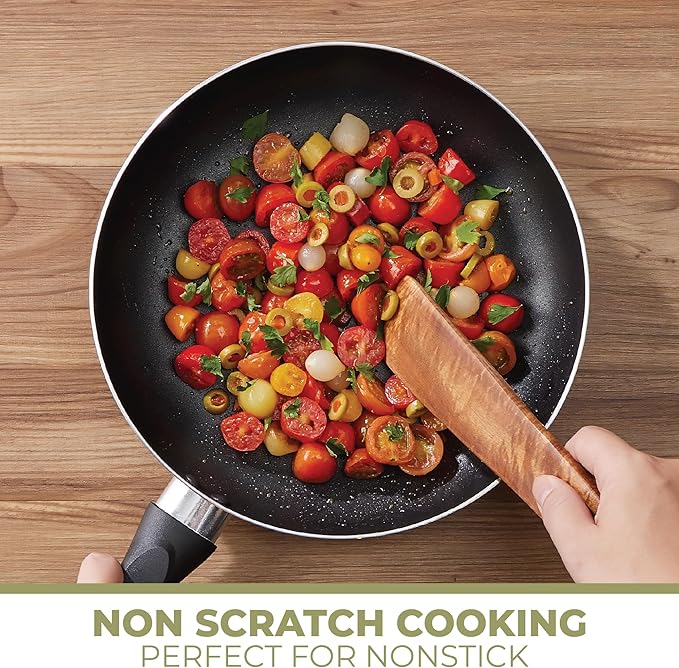 OOZi 6-Piece Acacia Wood Cooking Spatula Set ??Flip, Stir & Serve Effortlessly with Turner, Tongs, Scraper & Stainless Holder