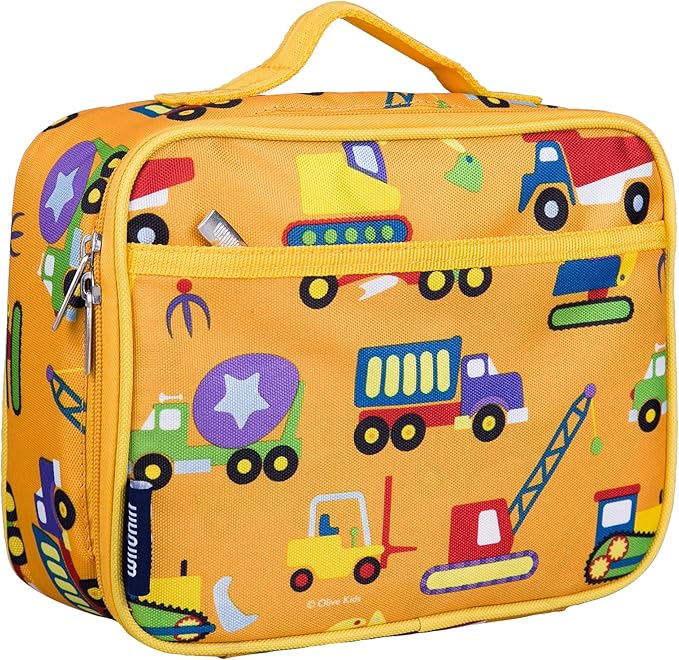 Wildkin Kids Insulated Lunch Box ??Durable and Reusable for School & Travel - Under Construction