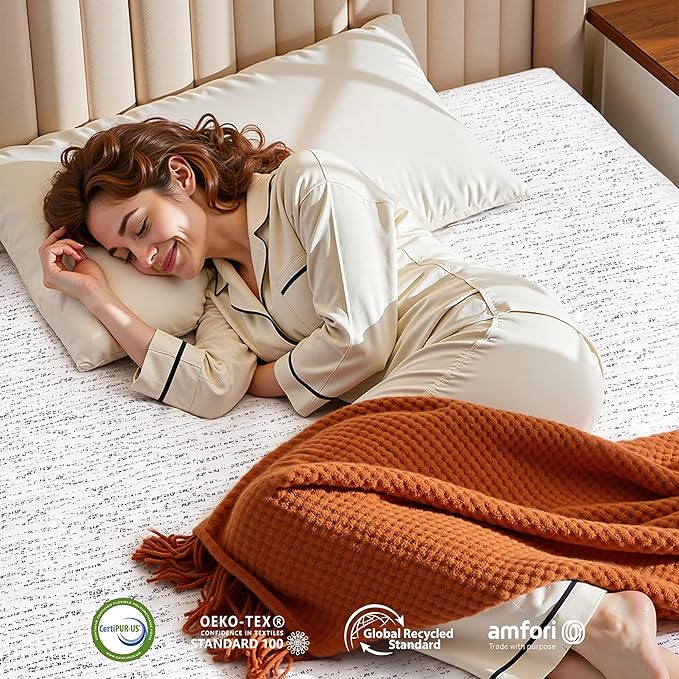 SyMax Twin XL Mattress Topper, Gel Infused Memory Foam Mattress Topper, 4 Inch Bed Topper with Cover, Soft Cooling and Pressure Relieving, CertiPUR-US Certified, Twin XL