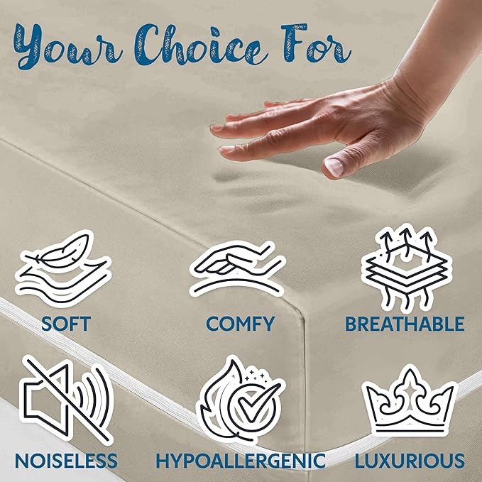 Guardmax Jersey Knitted Cot Size Zippered Mattress Encasement - Waterproof & Bed Bug Proof Mattress Protector - Comfortable, Soft, and Noiseless Zippered Bedding - Dust Mite Proof (33 x 75 x 10)