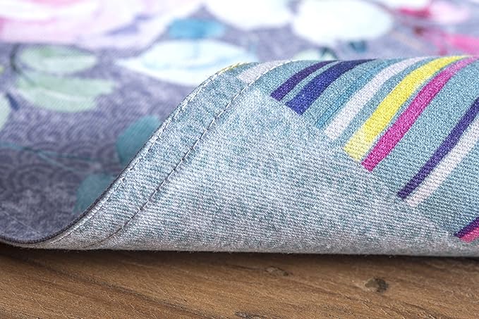 Maison d' Hermine Placemats Set of 4 100% Cotton Washable Cloth Place Mats, Reusable Table Mats for Kitchen Dining Decoration, Party, Restaurant Spring/Summer (Sweet Rose Lavender - Lush, 13" x 19")