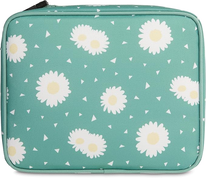 PackIt짰 Freezable Classic Lunch Box, Daisy Sage, Built with EcoFreeze짰 Technology, Collapsible, Reusable, Zip Closure With Zip Front Pocket and Buckle Handle, Designed for Fresh Lunch On the Go