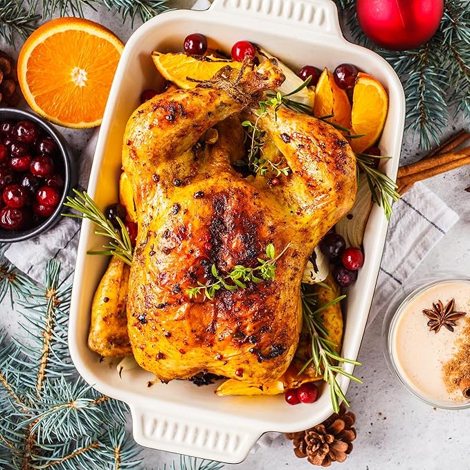 RoyalCraft 26-Quart Electric Roaster Oven with Visible Self-Basting Lid, Turkey Roaster Oven with Removable Pan and Rack, Perfect for Large Meals and Holiday Feasts, Grey