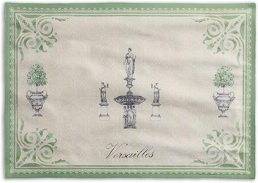 Maison d' Hermine Placemats Set of 2 100% Cotton Washable Cloth Place Mats, Reusable Table Mats for Kitchen Dining Decoration, Party, Wedding, Restaurant Spring/Summer (Jardin Du Roy, 13" x 19")