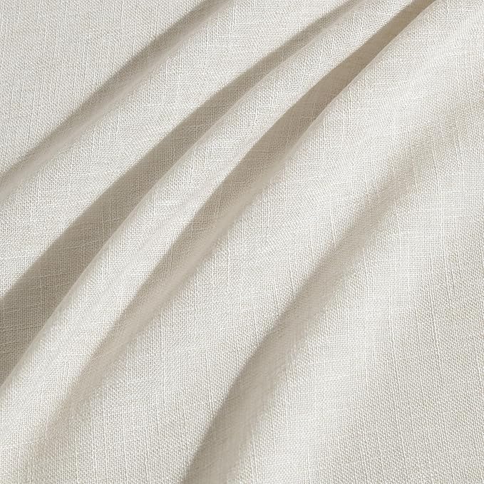 Laura Ashley Harper Luxuriously Smooth Fabric Tablecloth for Formal or Casual Dining, Holiday, Banquet, Wedding or Party, 60" x 144", Ivory