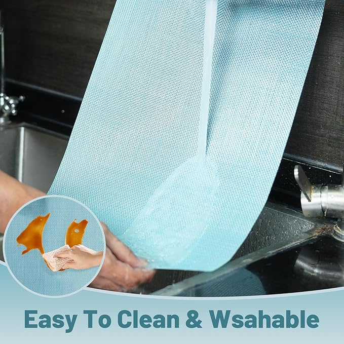 flohar Placemats Set of 6竊똍on-Slip PVC Weave Table Mats Easy to Clean竊똇eat Resistant Place Mats for Kitchen Dining Table Decoration Indoor Outdoor竊똁lue