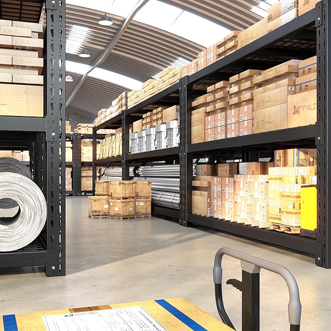 Bepatio 8250LBS Garage Shelving Heavy Duty Storage Shelves Industrial Metal Shelving Adjustable 3-Tier Shelves for Garage, Warehouse Basement Storage Room 24" D 횞 60" W 횞 66" H