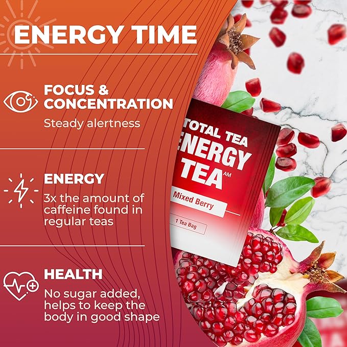 Total Tea Detox Tea & Energy Set - 25 Day Detox - Herbal SIim Tea with Chamomile - Hibiscus Tea and Ginger Root for Colon Cleanse ??Natural Citrus & Cinnamon Fruit Tea for Digestive Health