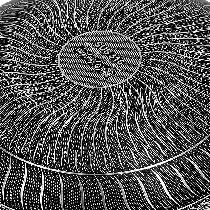316 Stainless Steel Fry Pan, Cooks Standard Wok Stir Fry Pan with Lid, Induction Cooking Pan, 12.59in Durable Frying Pans, Fast & Even Heat, Large Skillet, Dishwasher and Oven Safe