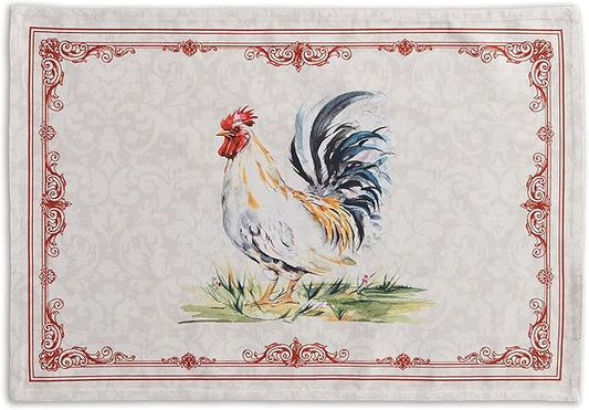 Maison d' Hermine Placemats Set of 2 100% Cotton Washable Cloth Place Mats, Reusable Table Mats for Kitchen Dining Decoration, Party, Wedding, Restaurant Spring/Summer (Campagne, 13" x 19")