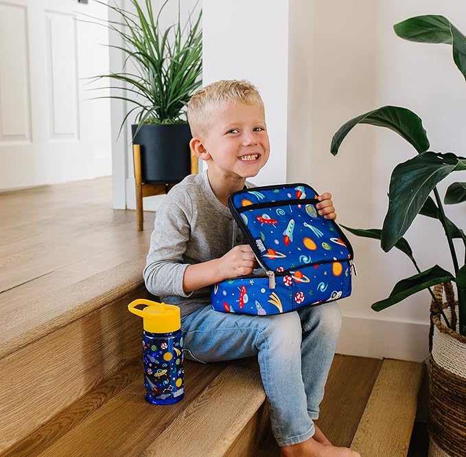 Wildkin Kids Insulated Lunch Box ??Durable and Reusable for School & Travel - Out of this World