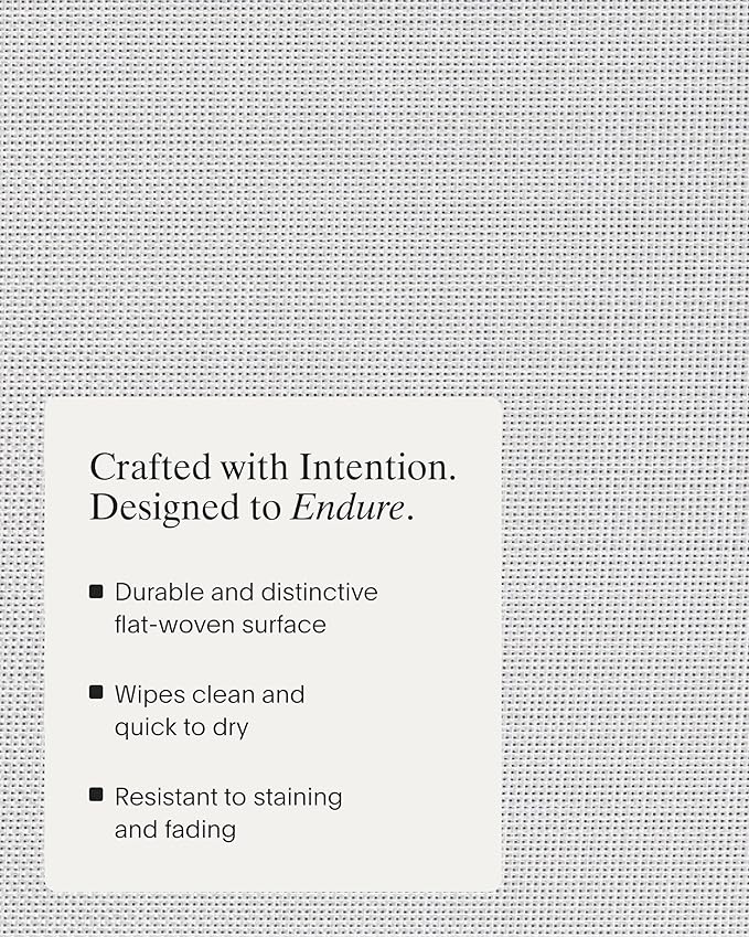 Chilewich Mini Basketweave Placemats in White - Set of 4 - Easy Care Woven Tabletop Textiles - Indoor/Outdoor - 19" x 14" Rectangle