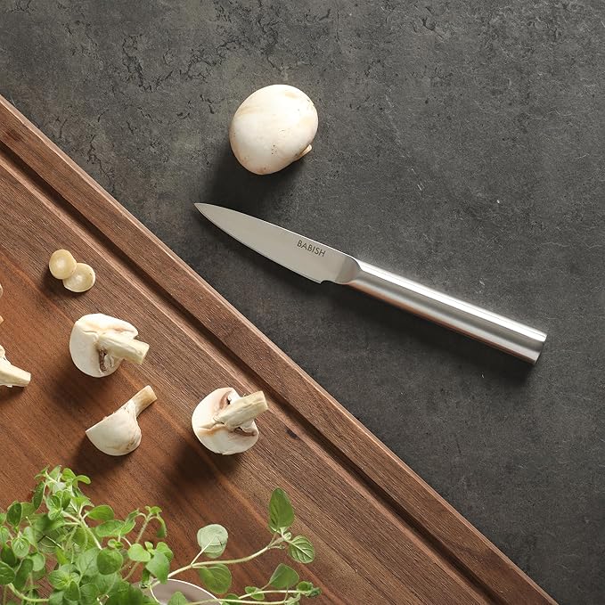 Babish 1.4116 German Stainless Steel Paring Knife ??3.5-Inch Precision Kitchen Knife for Peeling, Trimming & Prep Work, Full-Tang Blade