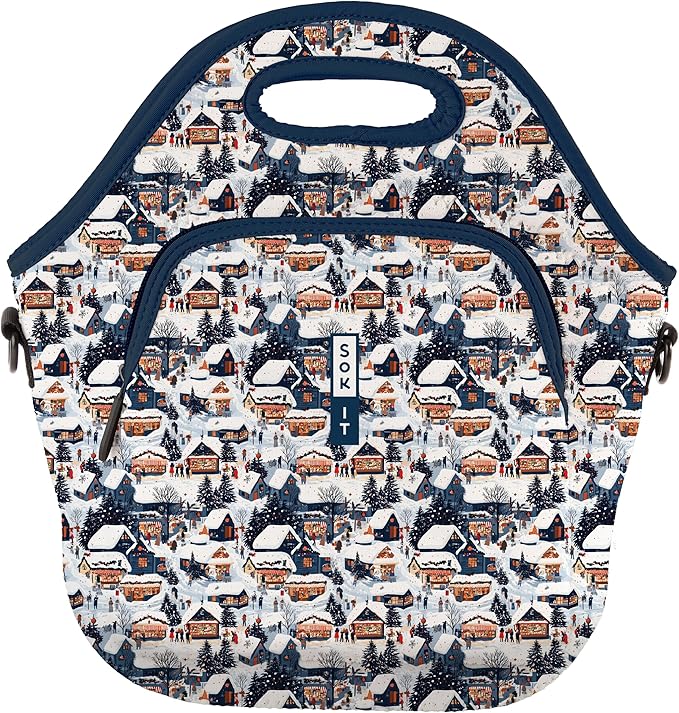 Sok It LunchTote Zippered Bag Insulated Neoprene Caddy (Peak Season, X-Large 6.5 Quart Lunch Tote)