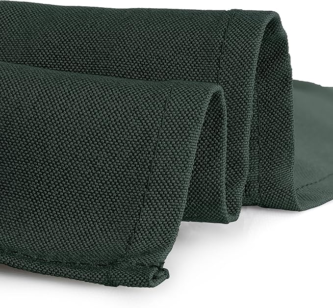 Gee Di Moda Rectangle Tablecloth - 90 x 156 Inch Hunter Green Table Cloth for 8 Foot Tables with Floor-Length Drop - Heavy Duty Washable Fabric for Holiday Party, Dinner, Weddings & Baby Shower