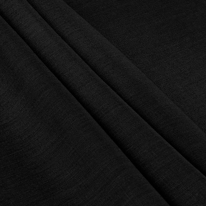 D'Moksha Homes Black Linen Tablecloth 60 x 120 Inch - 100% Pure Linen Tablecloth for Rectangle Tables - Machine Washable Table Cloth for Spring, Easter