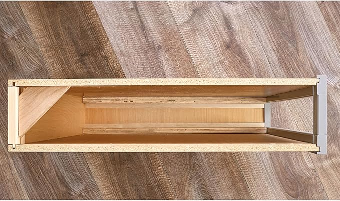 Rev-A-Shelf 6" Pull Out Shelf Organizer for Between Base Kitchen Cabinets, Adjustable Filler Spice Rack Seasoning Storage Holder, Wood, 438-BC-6C