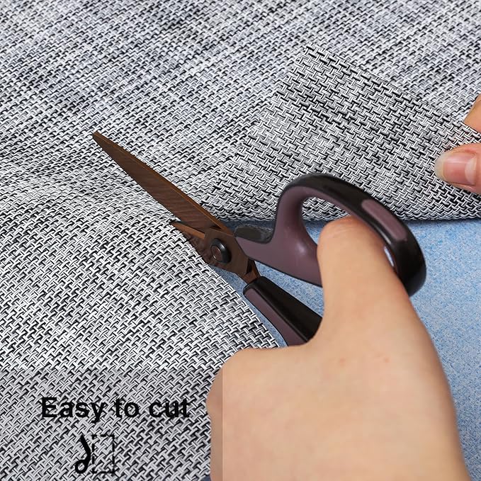 Myir JUN Table Runner, Vinyl Table Runner Indoor 55 Inch Long Arbitrarily Cropped Runner for Table Heatproof for Home Party (B-Gray, 12 x 55 inch)