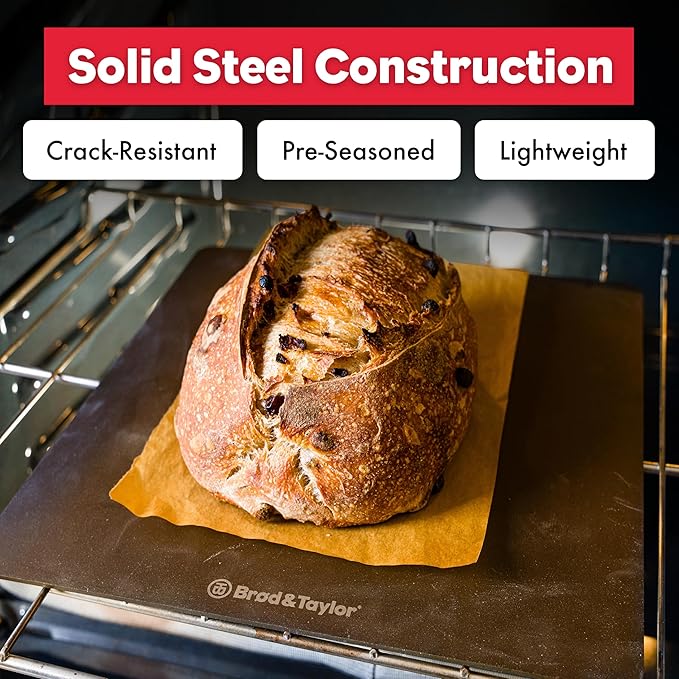 Brod & Taylor Bread Steel Max for Baking Bread & Cooking Pizza (14" x 14" x 0.15")