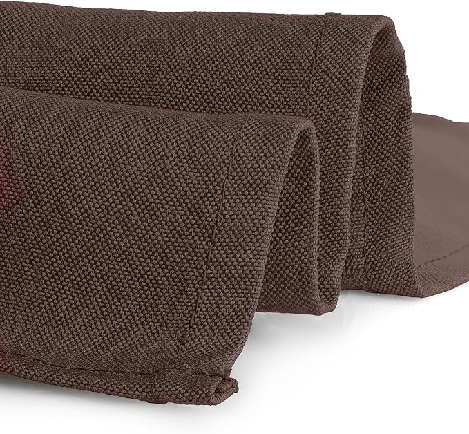 Gee Di Moda Fitted Tablecloth - 72 x 30 Inch Chocolate Floor-Length Fitted Table Cloth for 6 Foot Rectangle Table, Heavy Duty Washable Fabric for Parties, Dinner, Weddings, Baby Shower & Trade Show