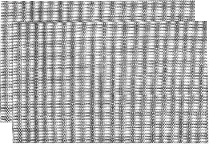 uxcell Place Mats, 450x300mm Table Mats Set of 2 PVC Washable Woven Placemat Gray