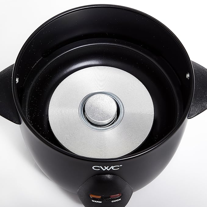 COOK WITH COLOR 6 Cup Rice Cooker 300W - Effortless Cooking and Perfectly, Cooks 3 Cups of Raw Rice for 6 Cups of Cooked Rice, Black