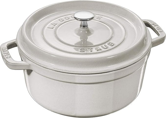 staub La Cocotte Round 40501-410 Pico Cocotte Round Campagne 7.9 inches (20 cm) Handed, Cast Iron Pot, Induction Compatible