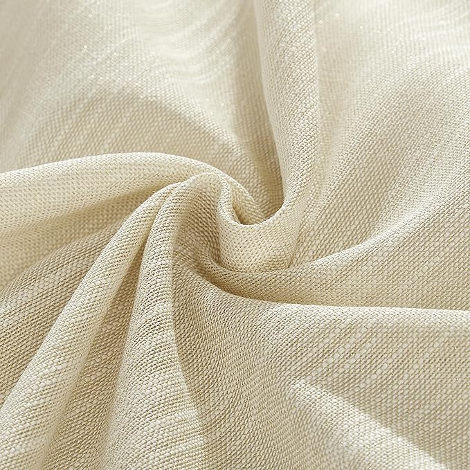 Laura Ashley Arabesque Luxurious Shimmery Fabric Tablecloth for Formal Dining, Holiday, Wedding or Party, 60" x 144", Gold