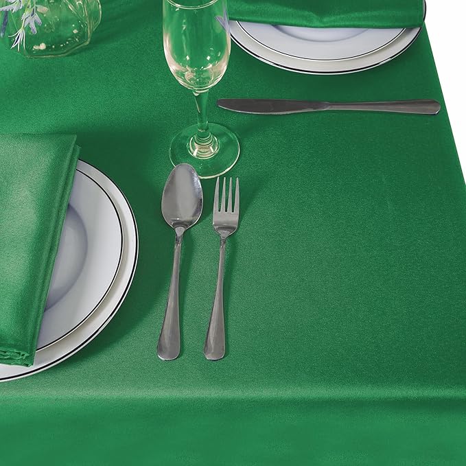 70 inch Round Tablecloth Washable Polyester Table Cloth Decorative Table Cover for Wedding Party Dining Banquet（70 inch,Emerald）