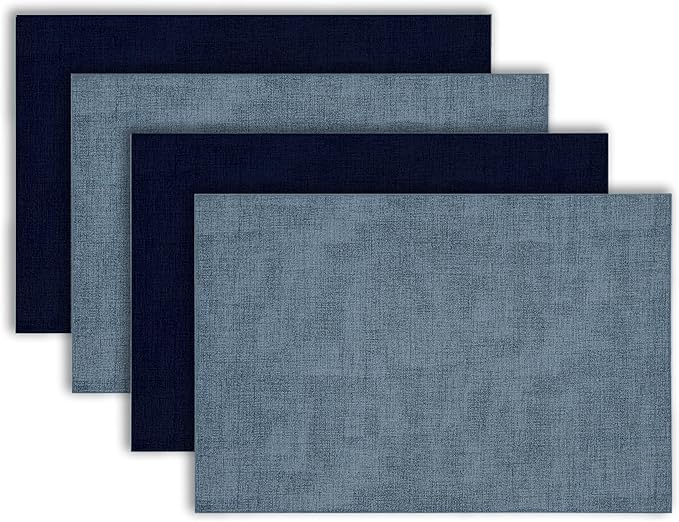 Placemats Set of 4 12" x 18" Heat-Resistant Table Mats for Dining Table Set for 4 Kitchen & Dining Room Decor Farmhouse, Boho, & Modern Style Easy to Clean, Durable & Stylish Table Decor