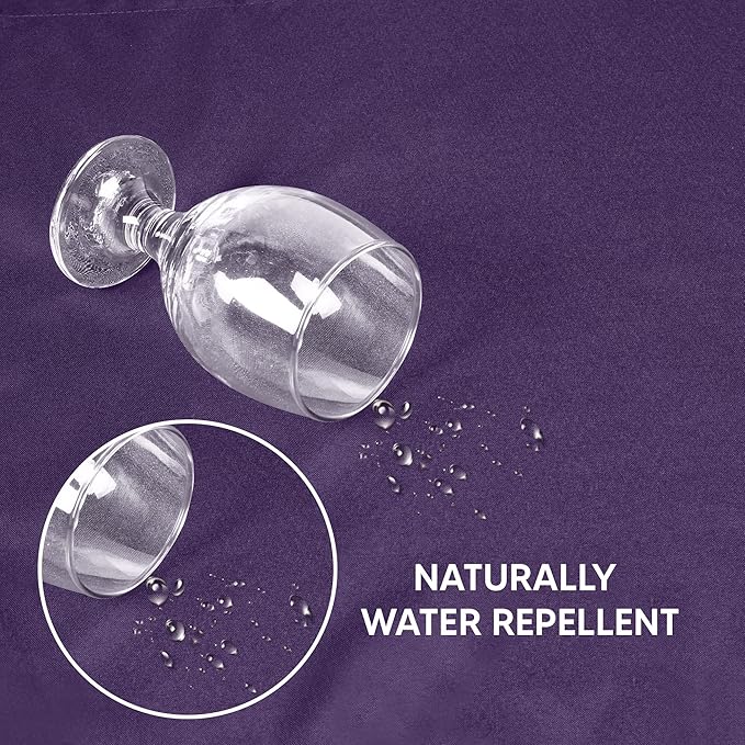 Utopia Kitchen Rectangle Table Cloth 2 Pack(60x102 Inches, Purple), Tablecloth Machine Washable, Polyester Table Cover for Dining, Buffet Parties, Picnics, Events, Weddings and Restaurants
