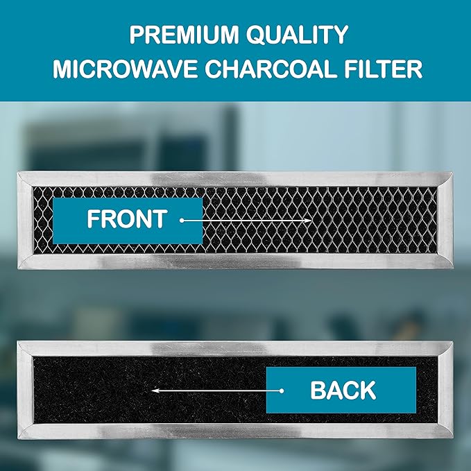 GE WB02X10943 JX81D Microwave Charcoal Filter Replacement (2-Pack) ??Compatible with GE, Whirlpool, LG Models