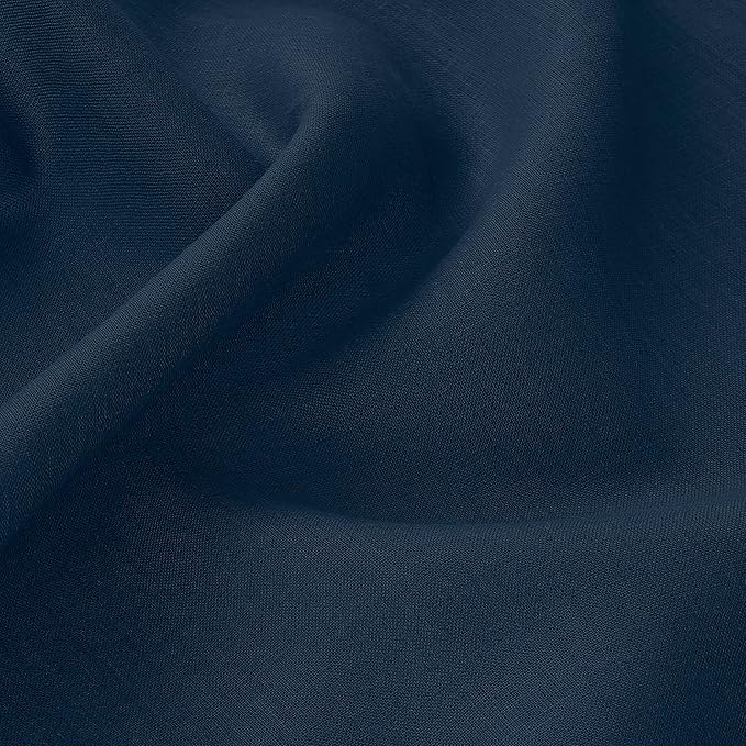 D'Moksha Homes Navy Blue Linen Tablecloth 60 x 156 Inch - 100% Pure Linen Navy Tablecloth for Rectangle Tables - Classic Hemstitch, Machine Washable Table Cloth for Easter