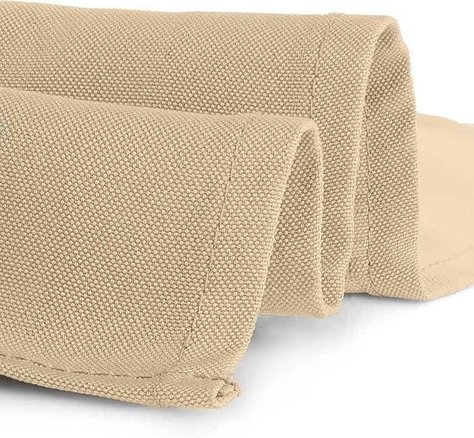 Gee Di Moda Rectangle Tablecloth - 60 x 126 Inch Beige Table Cloth for 8 Foot Rectangle Tables - Heavy Duty Washable Fabric - for Holiday Party, Dinner, Weddings, Baby Shower & Events