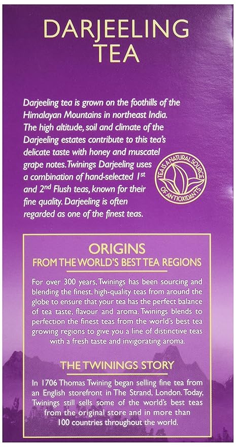Twinings Tea Darjeeling Tea, 20 ct (Pack of 2)