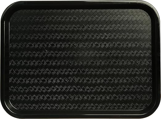 Carlisle FoodService Products CT121603 Caf챕 Standard Cafeteria / Fast Food Tray, 12" x 16", Black