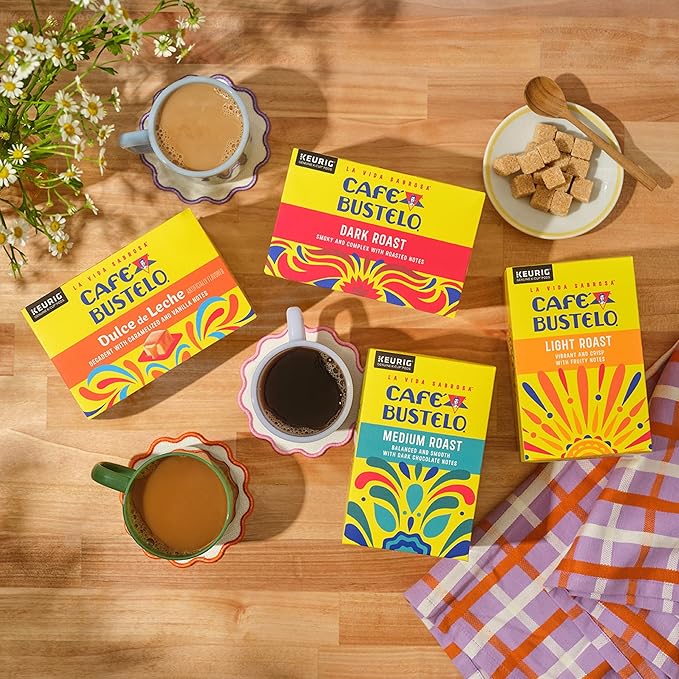 Caf챕 Bustelo Medium Roast Coffee, 10 Ct. K-Cup pods (Pack of 6)