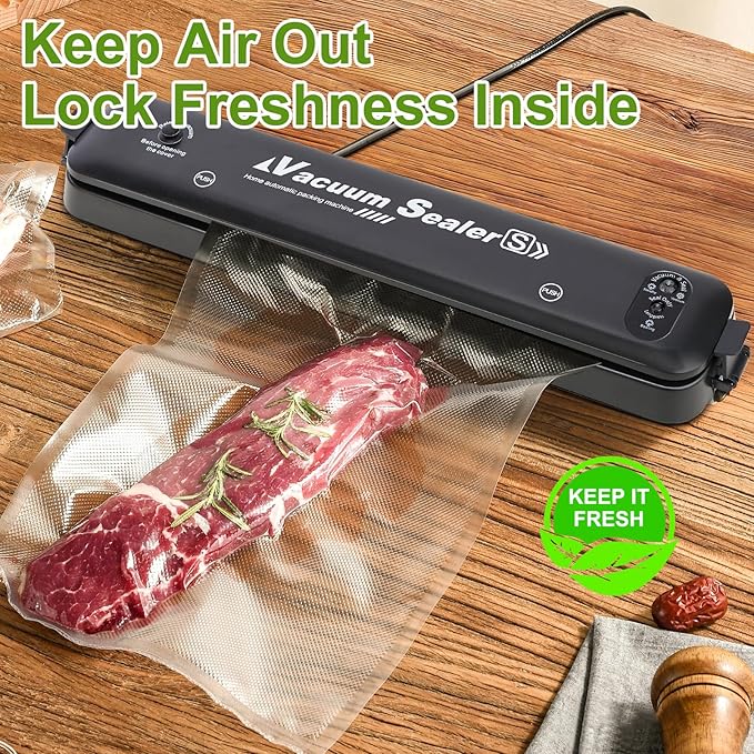 W&Y 100 Single-Ply Vacuum Sealer Bags (8"x12" Quart) ??Pre-Separated, Commercial Grade, BPA Free for Food Storage, Sous Vide & Meal Prep ??1 Pack (100 Count)