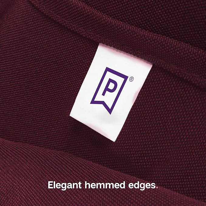 Gee Di Moda Fitted Tablecloth - 72 x 30 Inch Burgundy Floor-Length Fitted Table Cloth for 6 Foot Rectangle Table, Heavy Duty Washable Fabric for Parties, Dinner, Weddings, Baby Shower & Trade Show