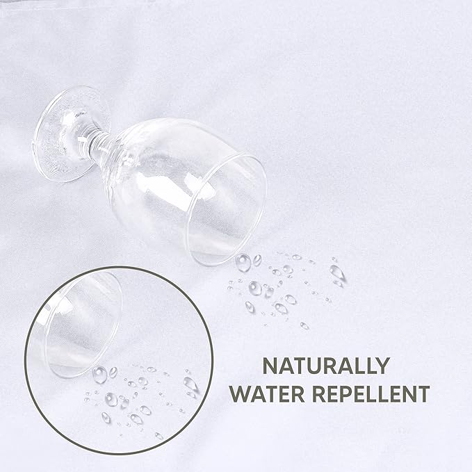 Utopia Kitchen Rectangle Table Cloth 2 Pack(60x84 Inches, White), Tablecloth Machine Washable, Polyester Table Cover for Dining, Buffet Parties, Picnics, Events, Weddings and Restaurants