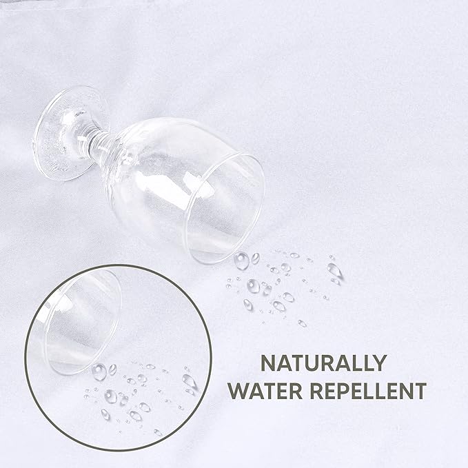 Utopia Kitchen Rectangle Table Cloth 2 Pack [60x120 Inches, White] Tablecloth Machine Washable Fabric Polyester Table Cover for Dining, Buffet Parties, Picnic, Events, Weddings and Restaurants