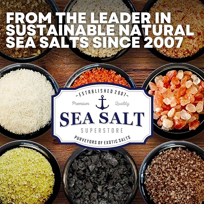 Coarse Sea Salt for Grinder Refill, Coarse Grain Kosher Salt, Non-Iodized Coarse Salt for Cooking, Mineral-Rich Unrefined Baja Salt, 5 lb Bag, Sea Salt Superstore