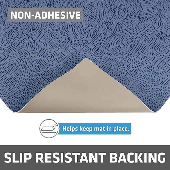 Drymate Premium XL Under Sink Mat, Waterproof Cabinet Protection Mats for Kitchen & Bathroom, Absorbent Shelf Liners, Slip-Resistant, Non-Adhesive, Machine Washable (USA Made)(24?쓝59??(Blue)